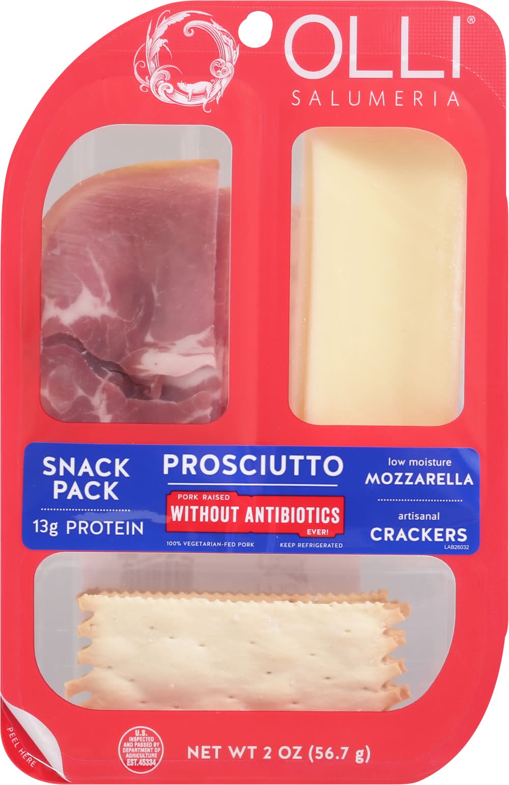 Olli Salumeria Prosciutto Mozzarella Crackers Snack pack (2 oz)