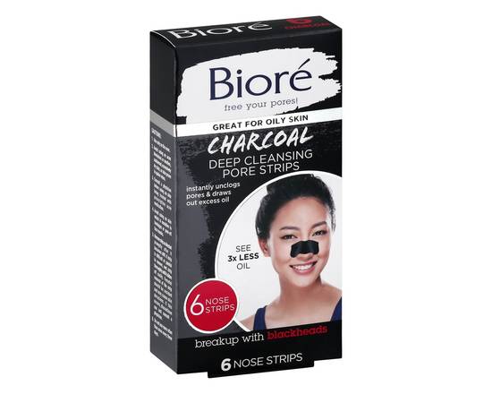 Biore · Charcoal Deep Cleansing Pore Nose Strips (6 ct)