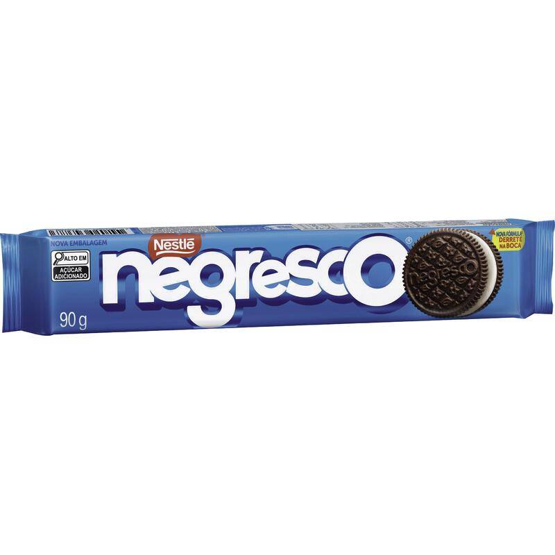 Nestlé biscoito sabor chocolate com recheio sabor baunilha negresco (90 g)