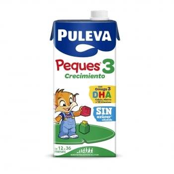 Preparado lácteo infantil de crecimiento de 12 a 36 meses Puleva Peques 3 sin gluten y sin lactosa y sin azúcar añadido brik 1 l.