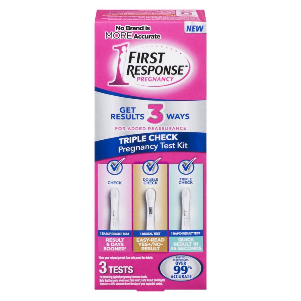 First Response Pregnancy Test Kit Triple Check Tests 3 (3 ea)