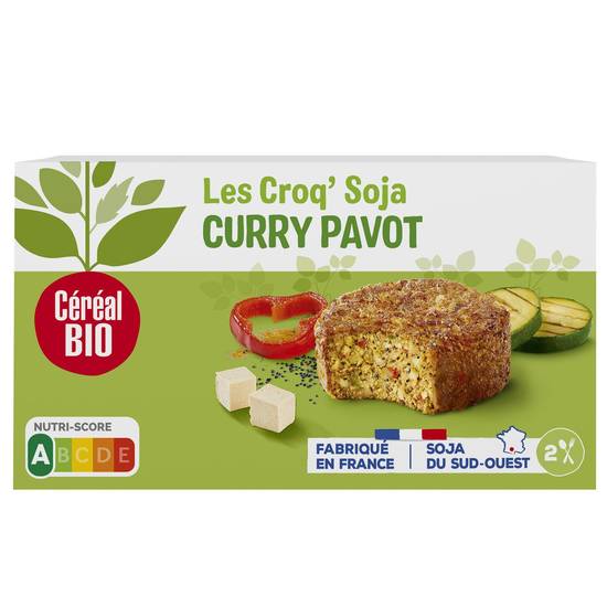 Céréal Bio - Galette croq'soja curry et pavot (2 pièces)