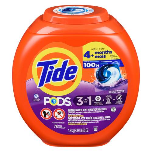 Tide Liquid Laundry Detergent Pods, Spring Meadow (76 ct)