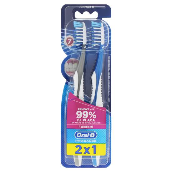 Oral-b escova dental pró-saúde (2 unidades)