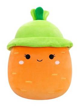 Squishmallows Orange Carrot With Green Bucket Hat Plush Toy, 12 in