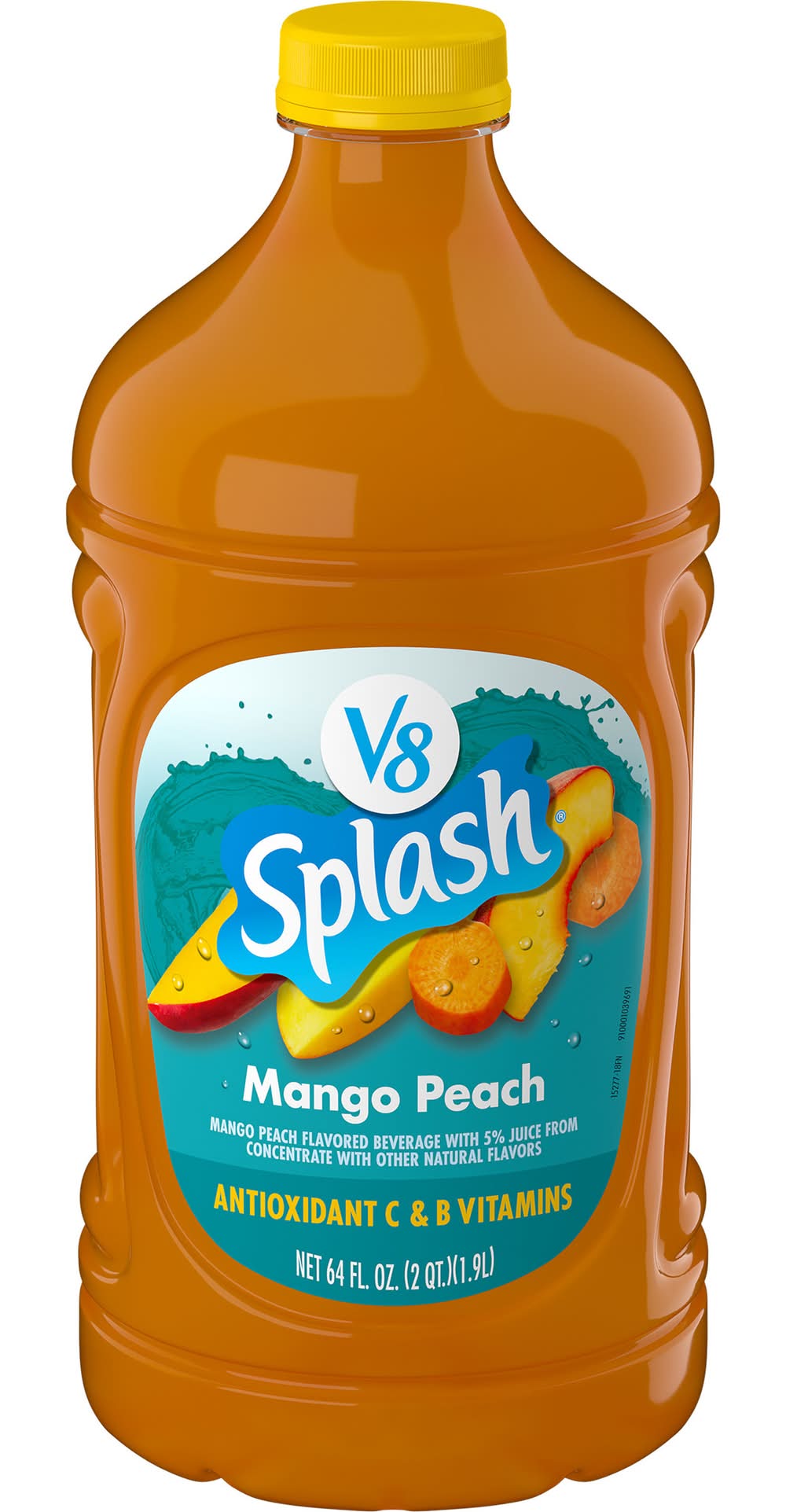 V8 Splash 5% Juice, Mango Peach (64 fl oz)