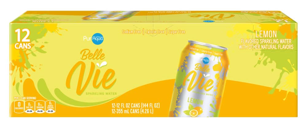 PurAqua Lemon Belle Vie Sparkling Flavored Water