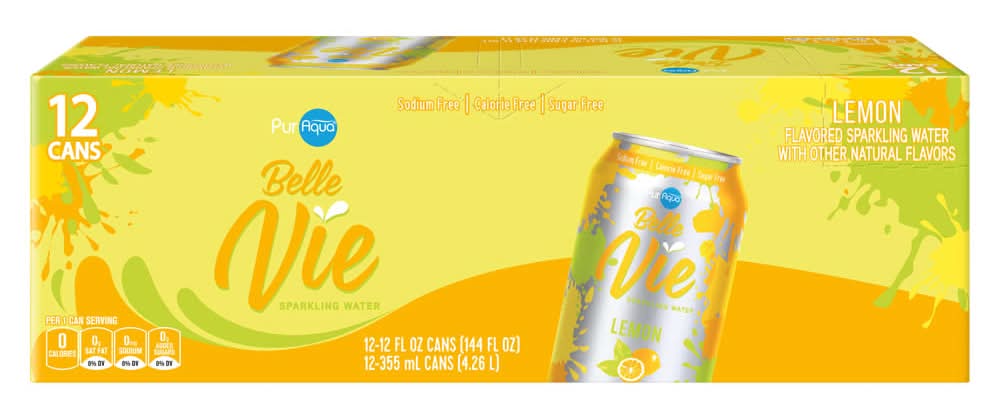 PurAqua Lemon Belle Vie Sparkling Flavored Water