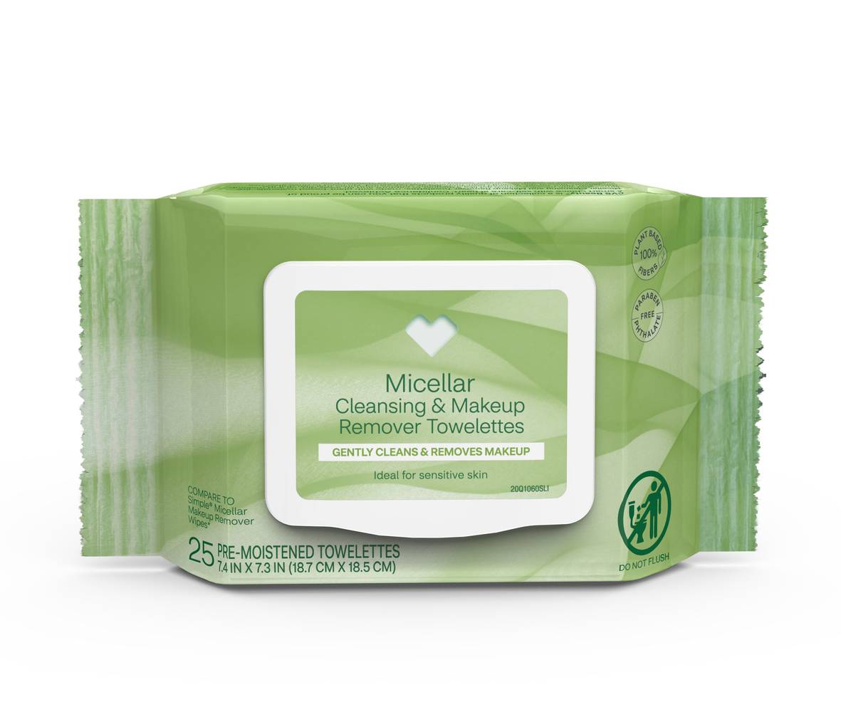 CVS Beauty Micellar Makeup Remover Wipes, 25/Pack