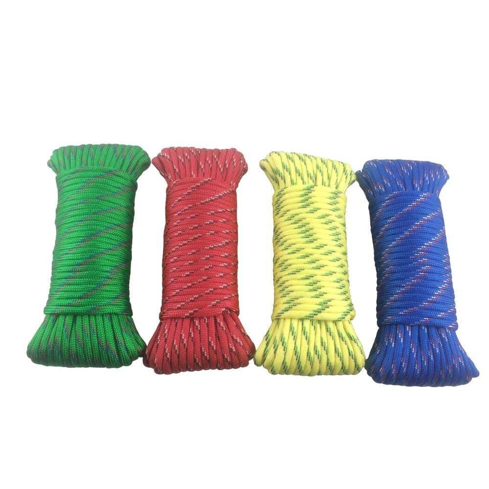 Everbilt 1/8 In. X 50 Ft. Assorted Color Paracord Rope