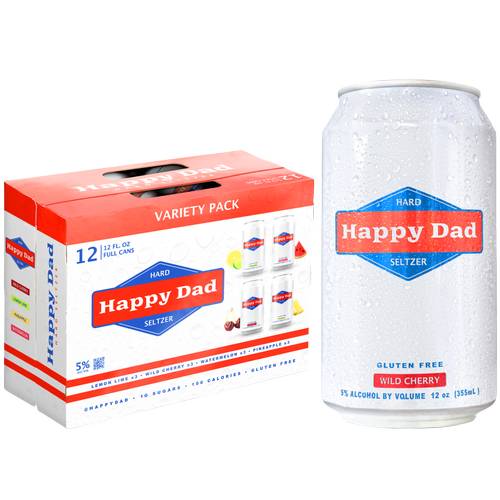 Happy Dad Hard Seltzer Variety pack (12 pack, 12 fl oz) (assorted)