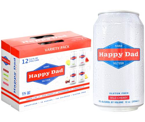 Happy Dad Hard Seltzer Variety 12pk 12oz Can 5.0% ABV