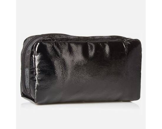Sac À Cosmétiques Rectangle  Verni Froissé Noir  Par Lesportsac (None) - Rectangular Cosmetic Bag Black Crinkled Patent (1 unit)
