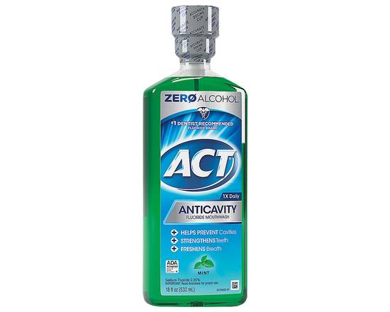 Act · Mint Anticavity Fluoride Mouthwash (18 fl oz)