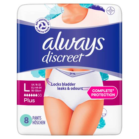 Always Discreet L, Incontinence Pants Women (8 pack)