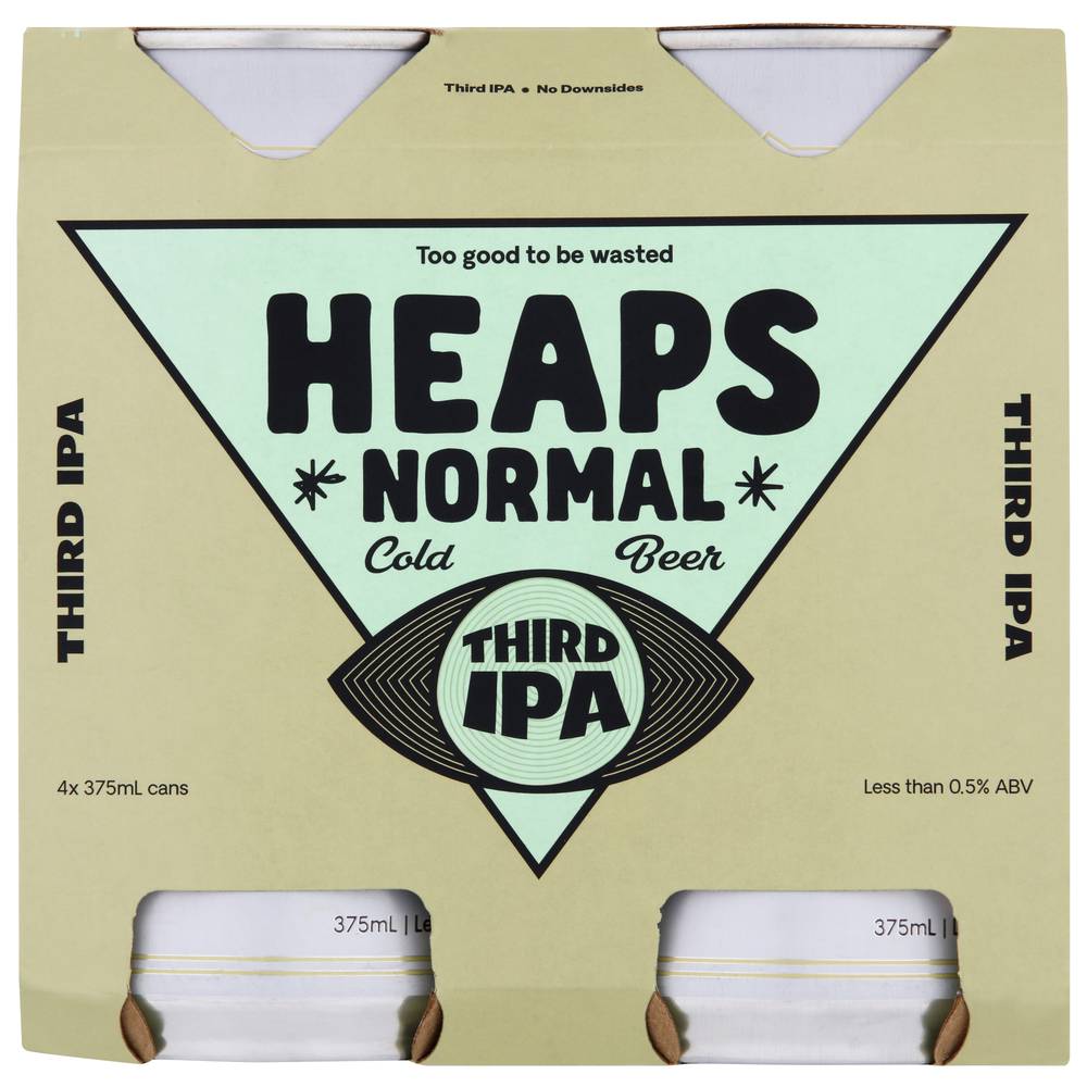 Heaps Normal Non-Alcoholic Third Ipa Beer (4 x 375mL)