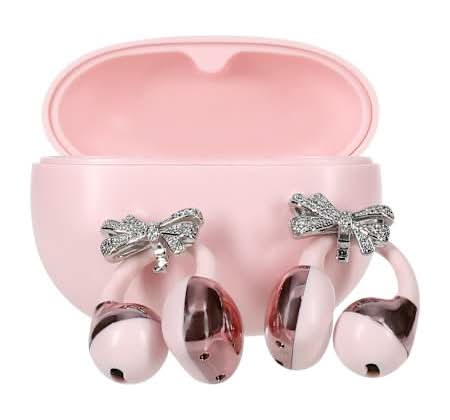 Open Ear Jeweled True Wireless Earbuds Pink