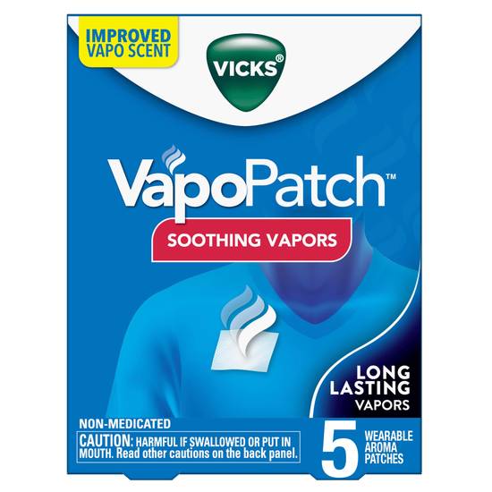 Vicks VapoPatch for Adults & Children Ages 6+, 5 Count
