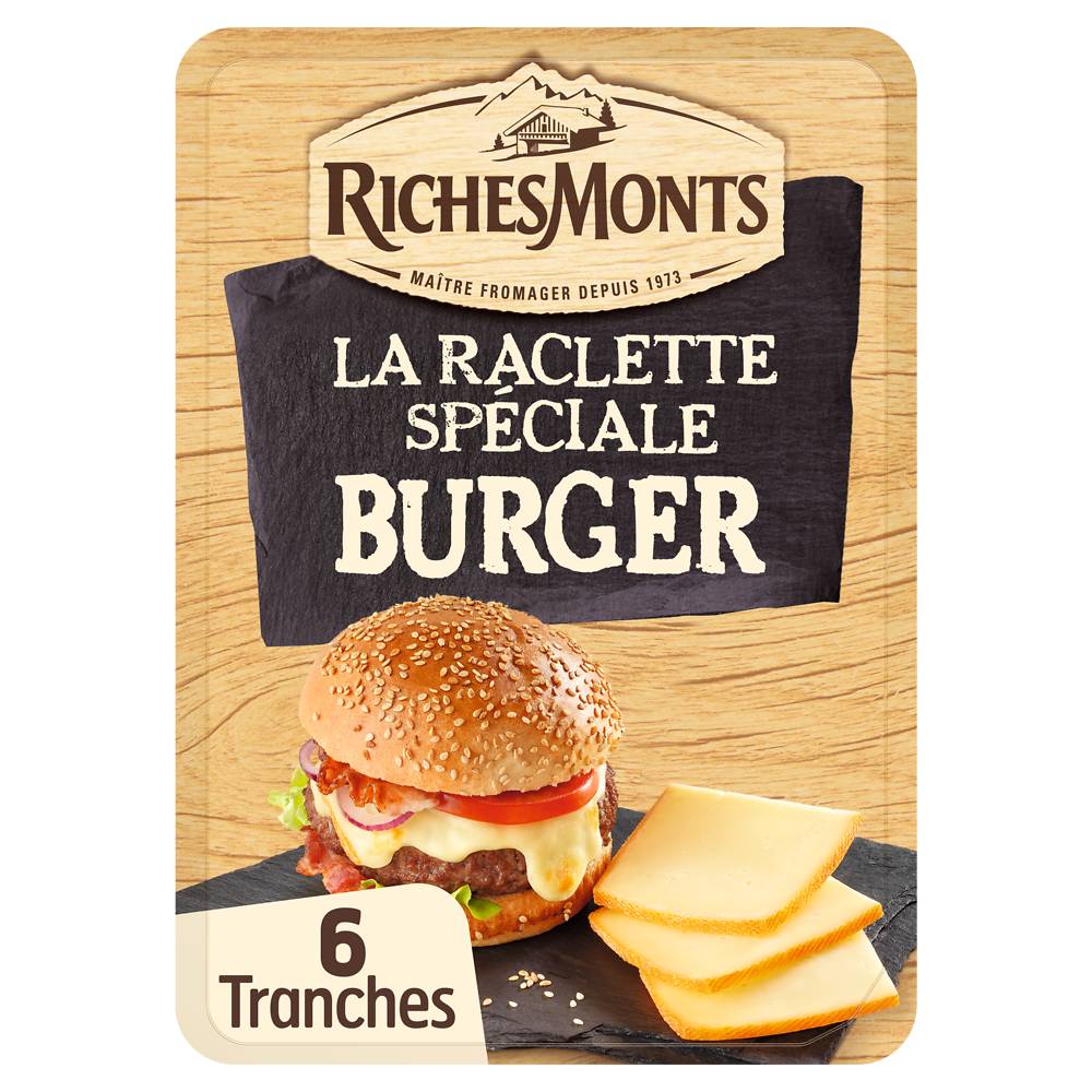 Richesmonts - Riches monts fromage en tranches à raclette spécial burger (6 pièces)