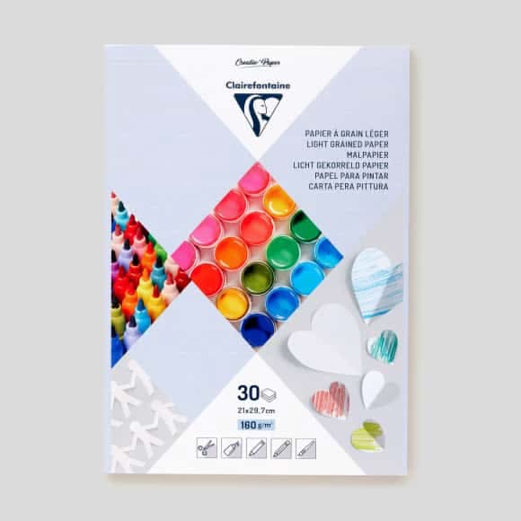 Clairefontaine Bloc Papier Peinture, A4, 30 Feuilles, 160Gr L'Unite