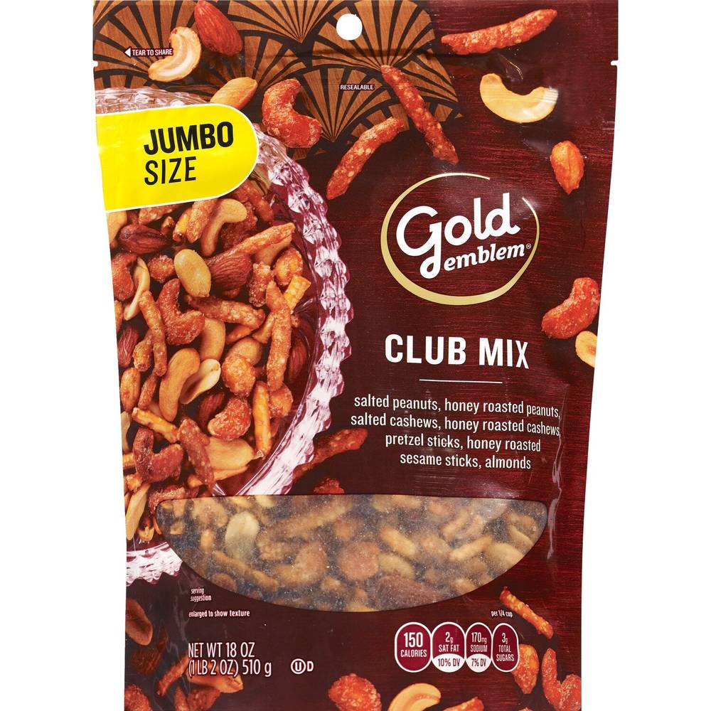 Gold Emblem Club Mix, Jumbo Size, 18 Oz