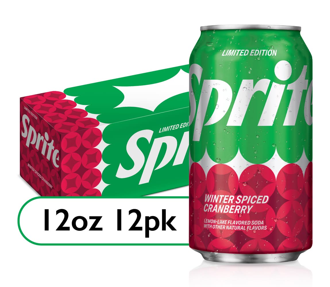 Sprite Winter Spiced Soda, Cranberry Lemon-Lime (12 x 12 fl oz)