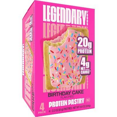 Legendary Foods Protein Pastries, Birthday Cake (4 x 8.6 oz)