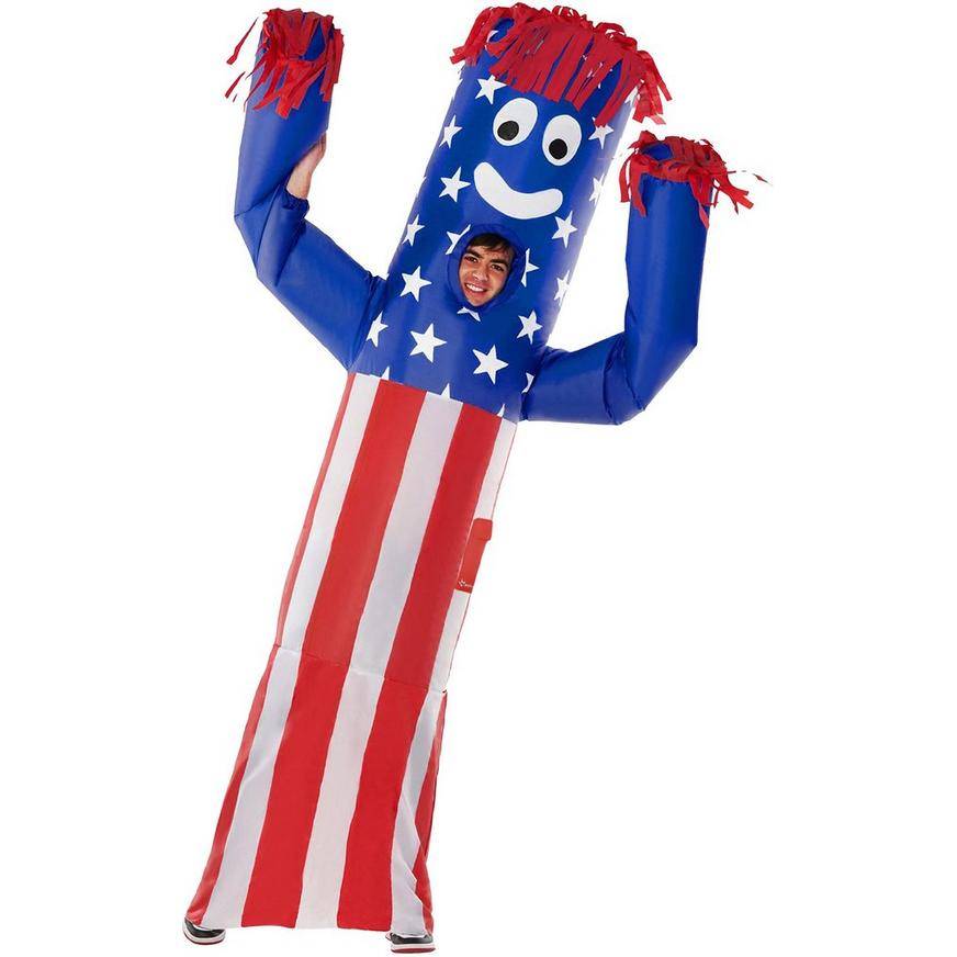 Adult USA Wavy Arm Guy Inflatable Costume - Size - One Size