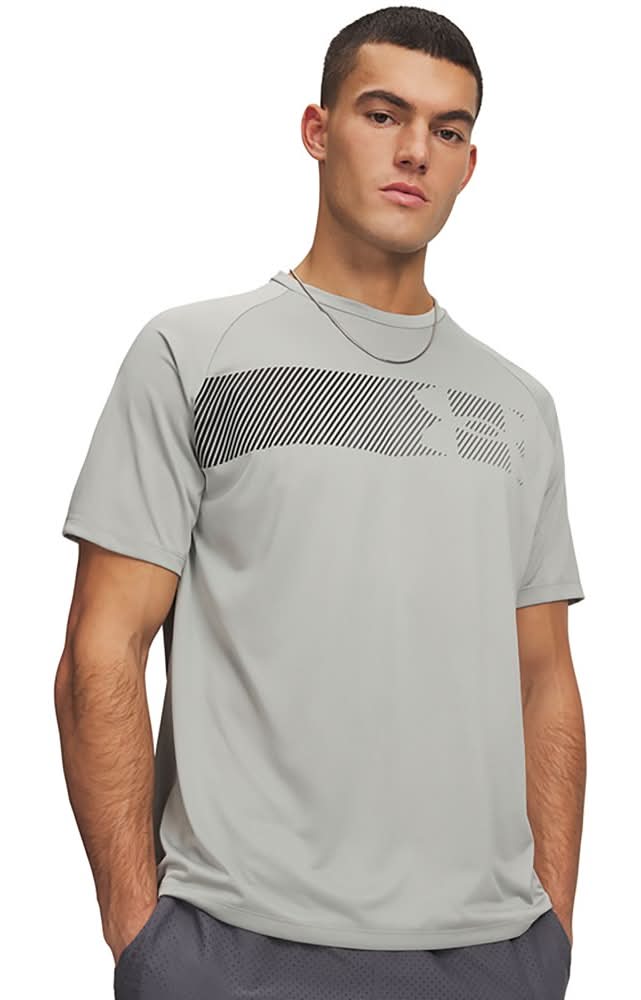 Under Armour Men's Tech Graphic Short Sleeve T-shirt, Grey, Medium