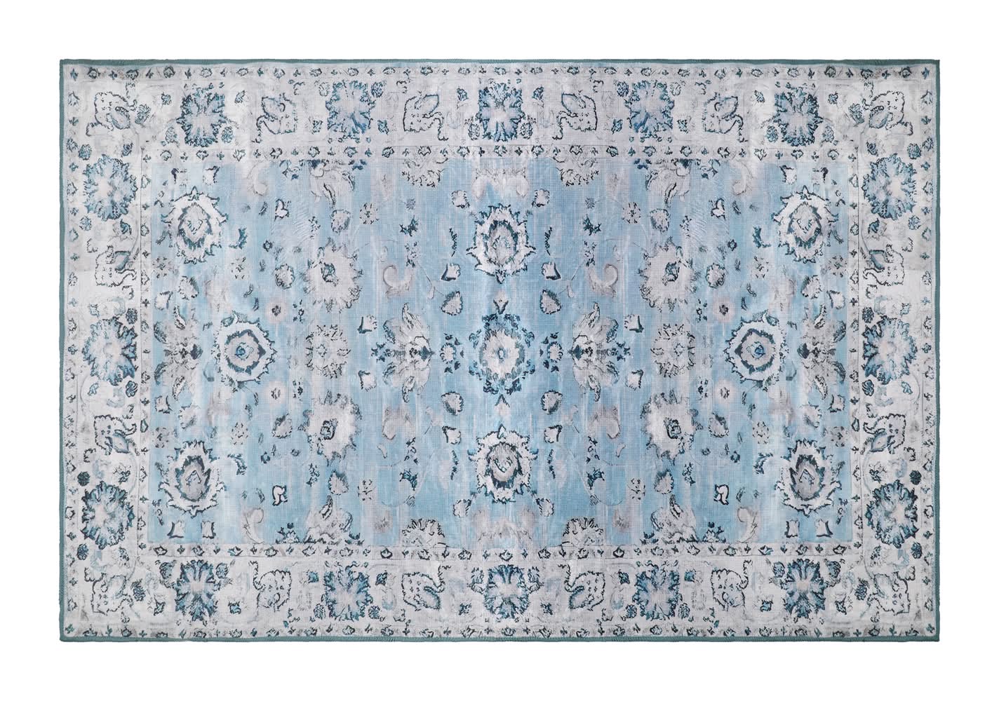 Washable Rug 48inx72in Blue