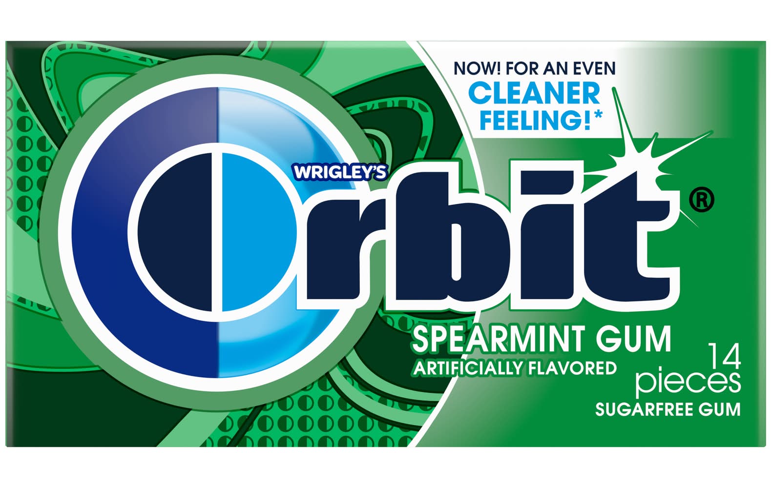 Orbit Sugar Free Chewing Gum, Spearmint (1.6 oz, 14 ct)
