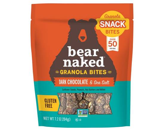 Bear Naked · Gluten Free Dark Chocolate & Sea Salt Granola Bites (7.2 oz)