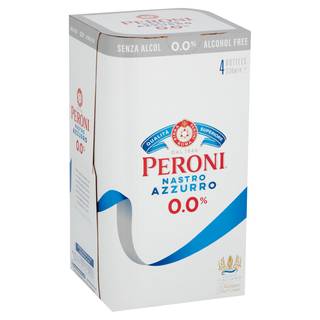 Peroni Nastro Azzurro Alcohol Free Bottle 4 x 330ml