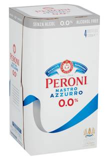 Peroni Nastro Azzurro Alcohol Free Bottle 4 x 330ml