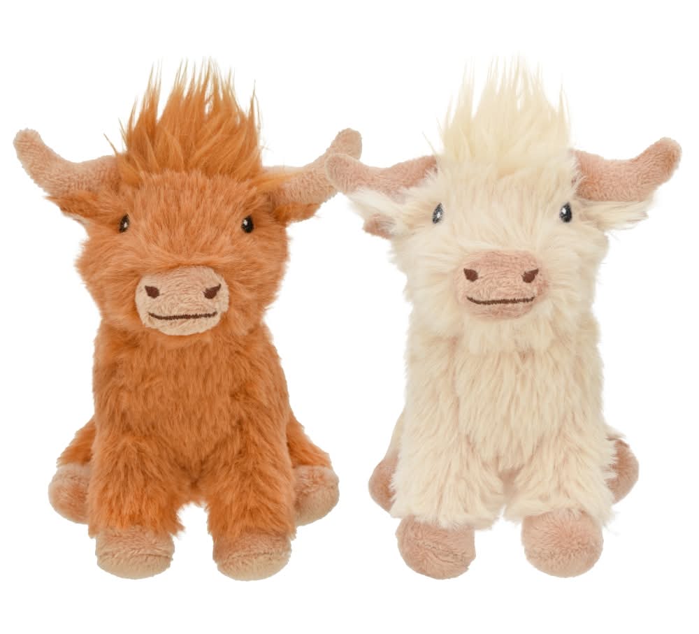 Multipet International Minipet Highland Cow Dog Toy, Assorted