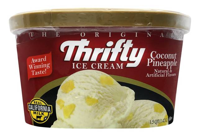 Thrifty Coconut Pineapple Ice Cream