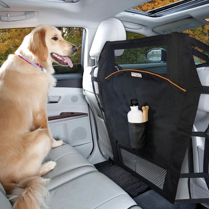 Kurgo Backseat Dog Barrier For Cars Mesh Opening Easy Installation Pockets Universal Fit