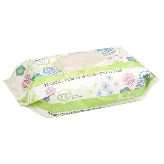 Signature Care Refreshing Cucumber & Green Tea Scented 7.5*6.75 Inch Wipes (72 ct)