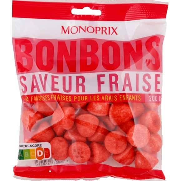 Monoprix Bonbons Saveur Fraise Le Sachet De 200G