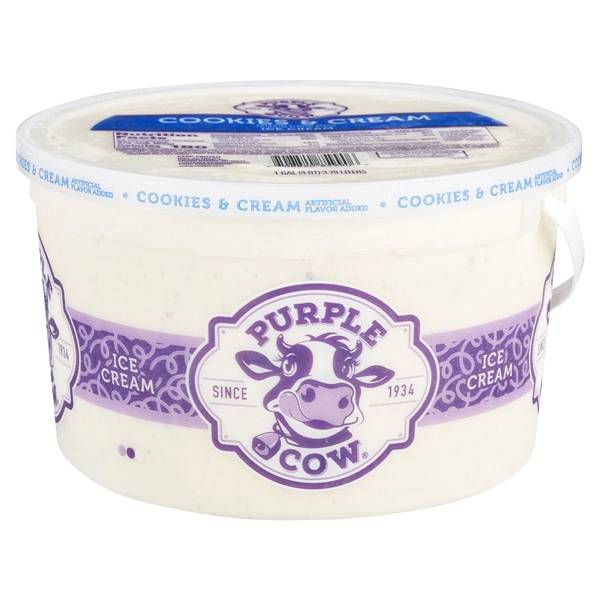 Purple Cow Cookies & Cream Ice Cream (1 gal)