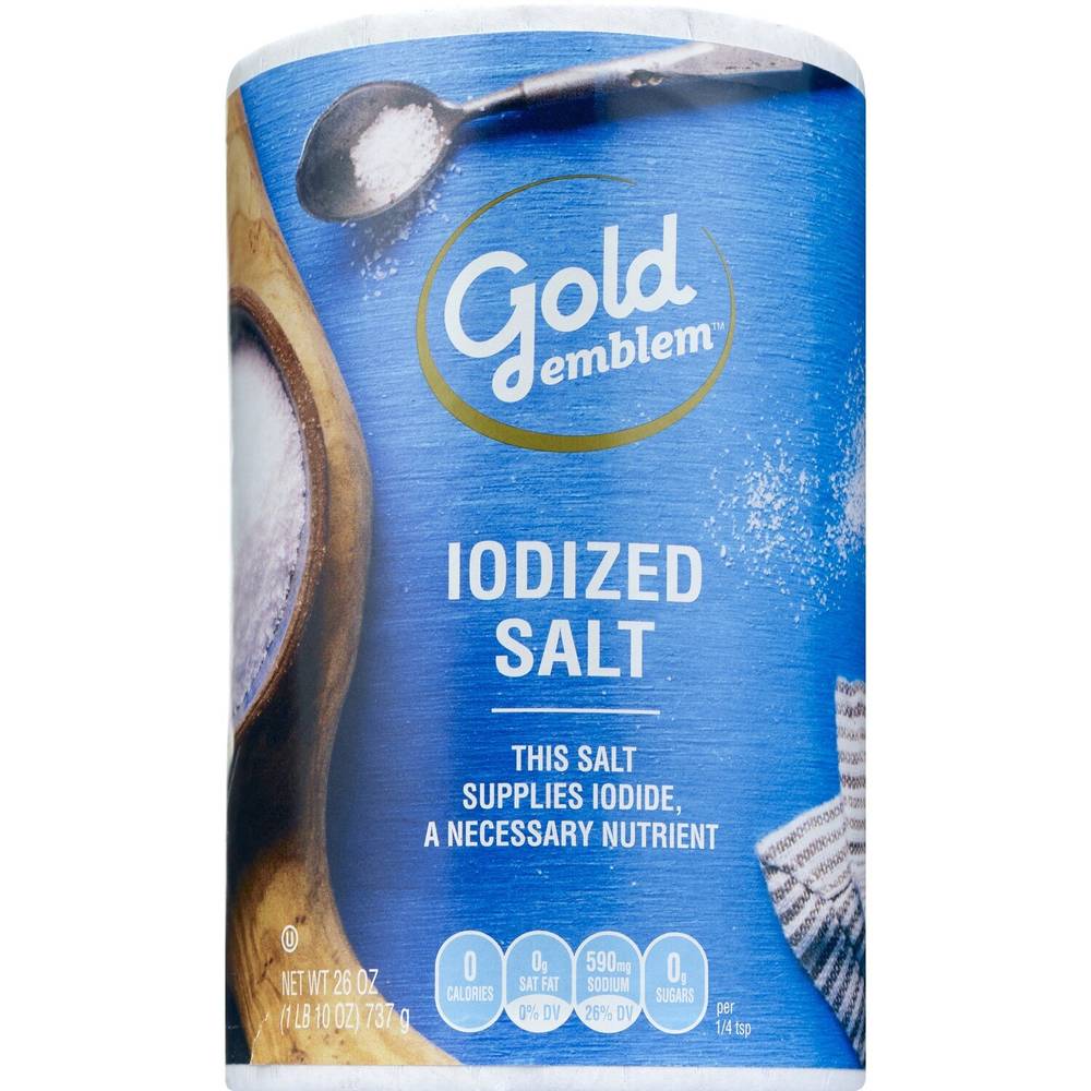 Gold Emblem Iodized Salt, 26 Oz