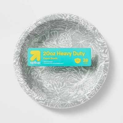 up&up Heavy Duty Paper Bowls 20 oz, White (28 ct)