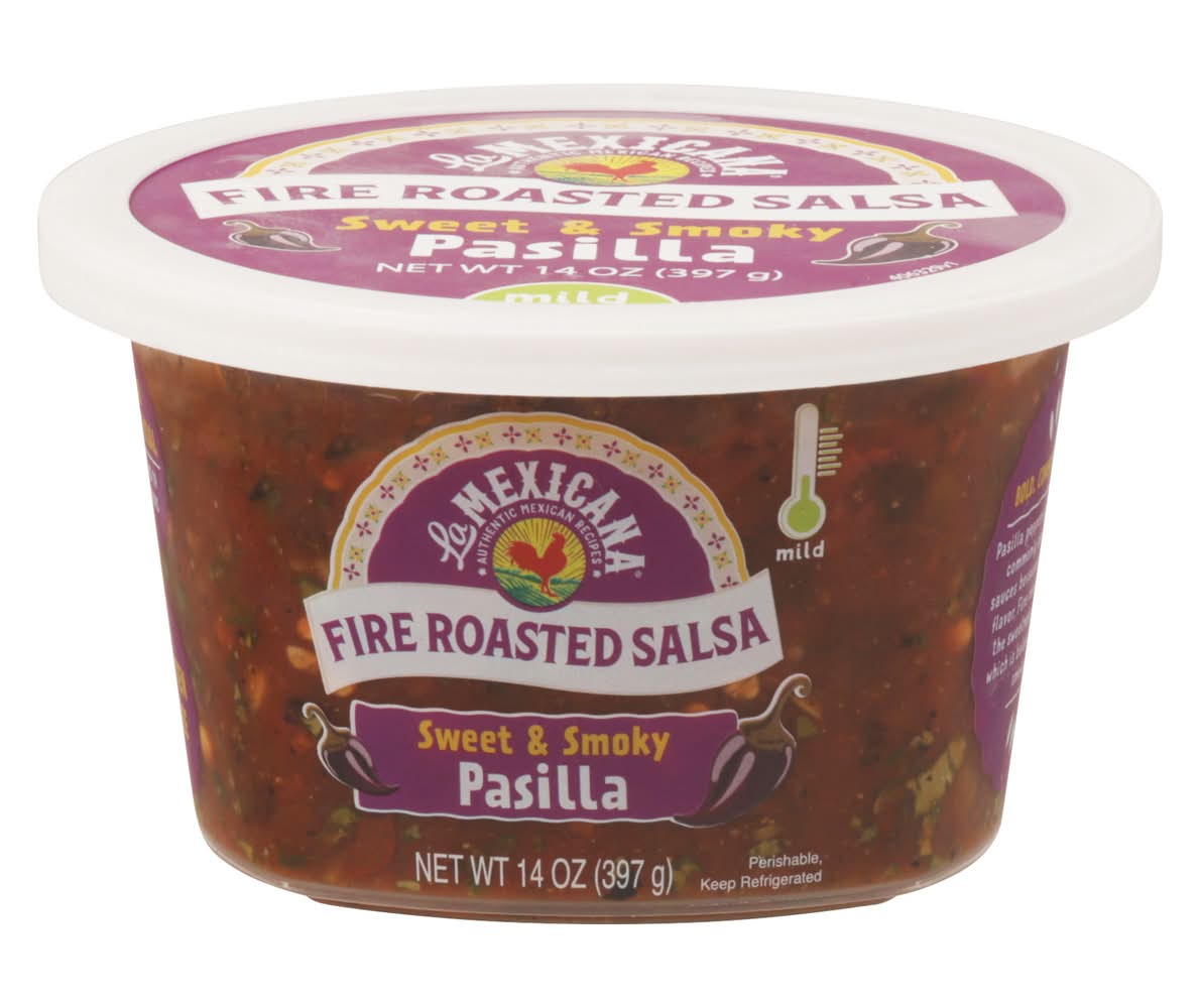 La Mexicana Fire Roasted Sweet & Smoky Salsa, Pasilla (14 oz)