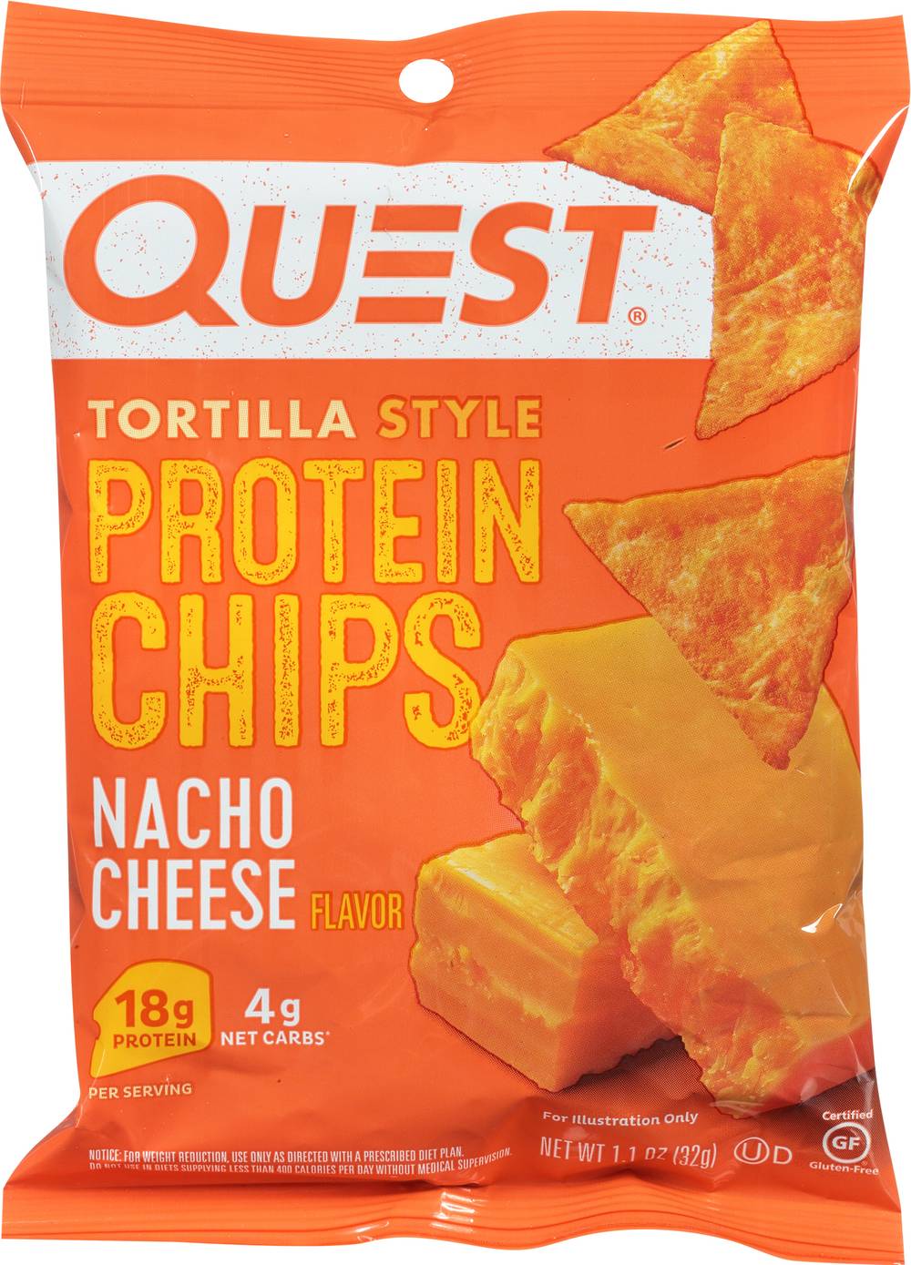 Quest Gluten Free Nacho Flavored Protein Chips (1.1 oz)