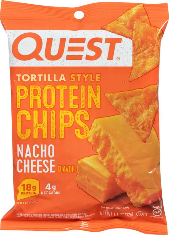Quest Nutrition Gluten Free Nacho Flavored Protein Chips (1.1 oz)