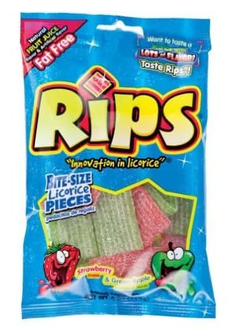 Rips Licorice Pieces, Green Apple-Strawberry (4 oz)