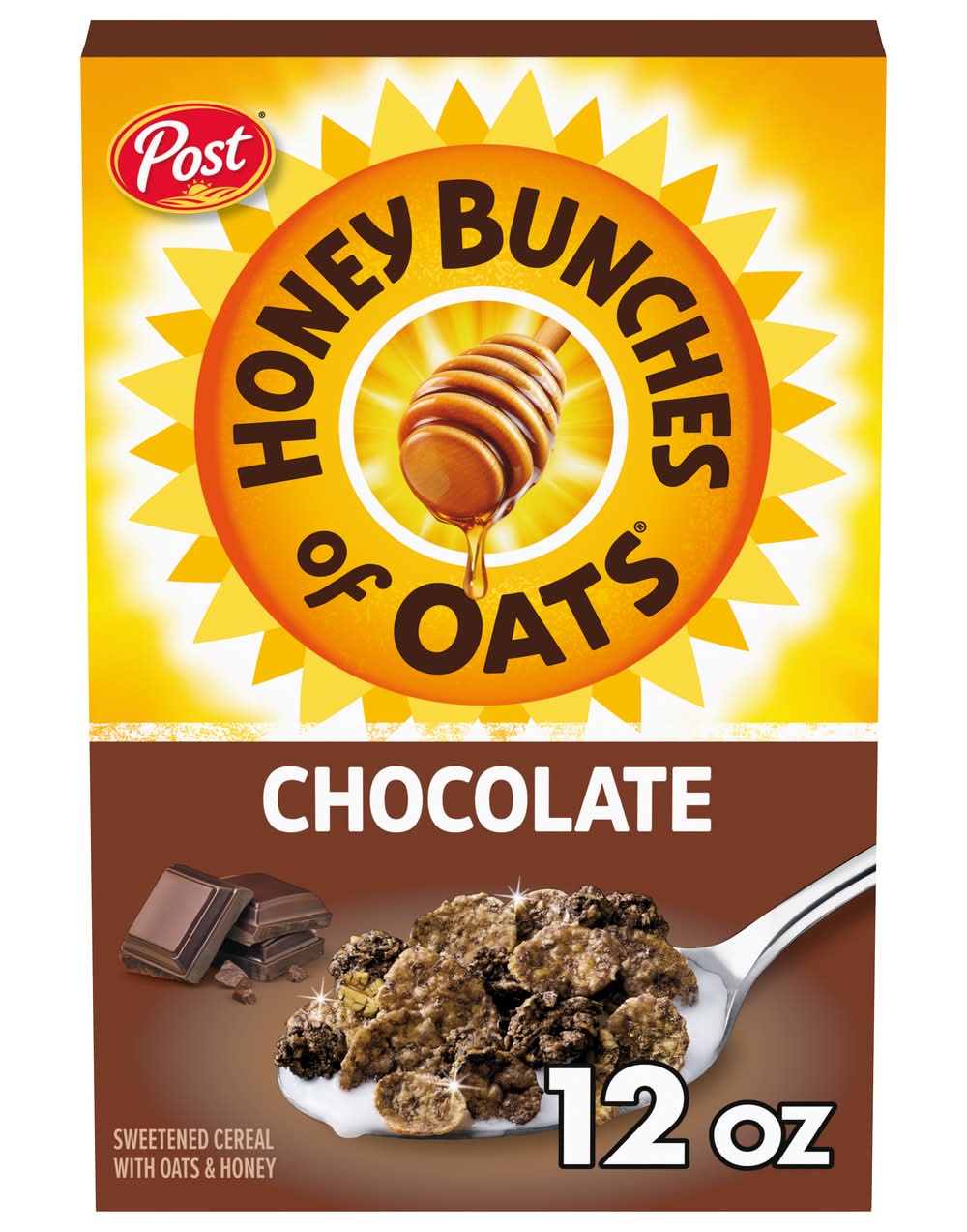 Honey Bunches Of Oats Whole Breakfast Cereal Box, Chocolate (12 oz)
