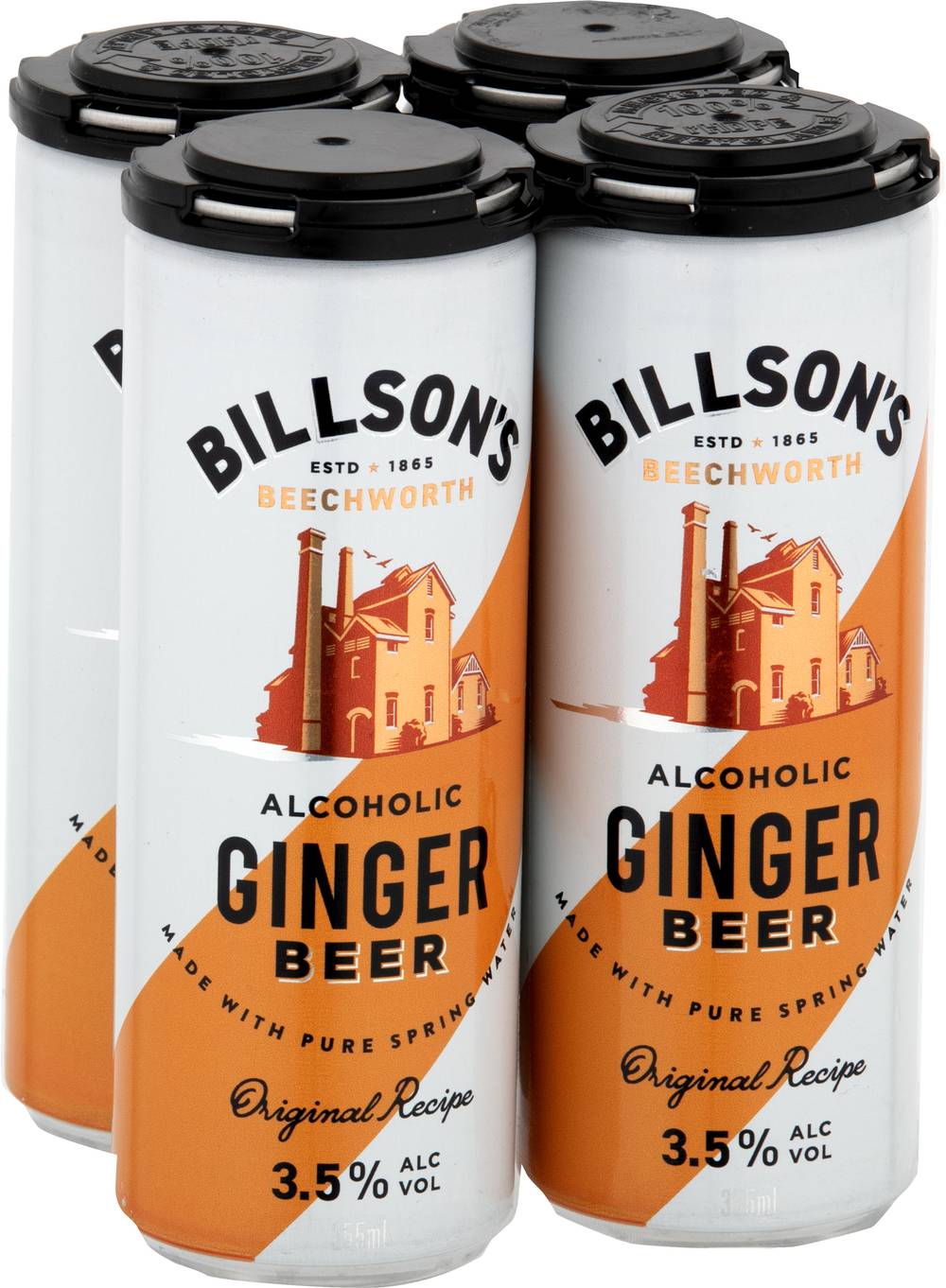 Billson's Ginger Beer Can 355mL X 4 pack