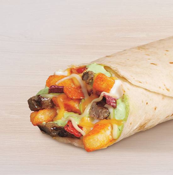 Steak Chile Verde Fries Burrito