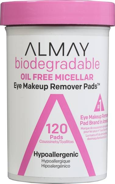 Amy Biodgrd Micellar Eye Makeup Remvr Pads 120 Pk